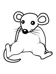 Niedliche sitzende Maus 