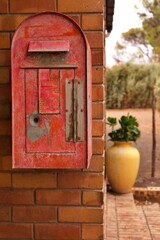 Old South African post box in Loxton, Karoo, South Africa