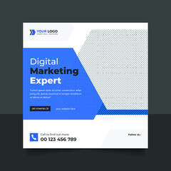 Digital marketing agency and Business social media post template design.
