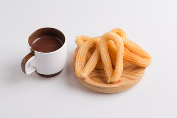 cup of chocolate and churros