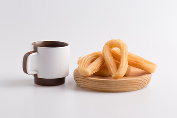 cup of coffee and churros