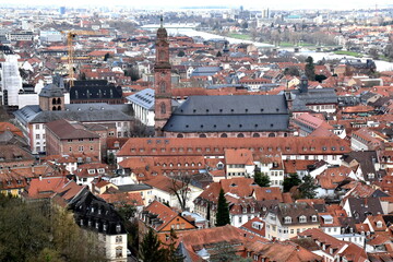 Fototapeta na wymiar Heidelberg von oben im Winter