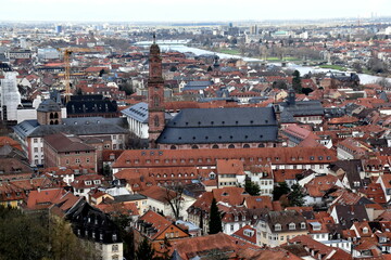 Fototapeta na wymiar Heidelberg von oben im Winter