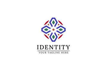 A lettering ambigram a maze labyrinth puzzel full color rainbow shape identity initial a logo. I offer a logo with a circle and maze abstract shape that has 4 letters A in it, with an attractive color