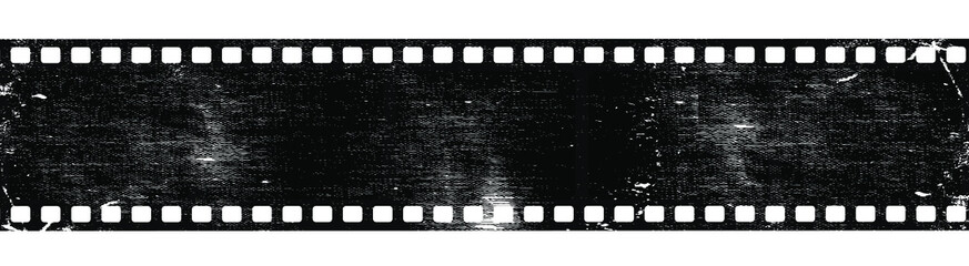 Grunge film strip. Old retro cinema movie strip. Video recording. Vector illustration. - obrazy, fototapety, plakaty