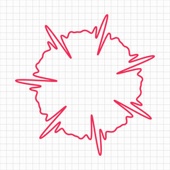 Obraz premium vector quote template with cardiogram line
