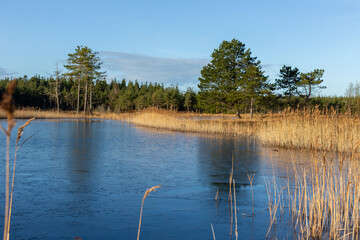 Jütland See im Winter 
