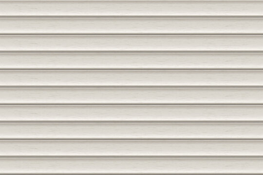 White wooden, metal, or plastic seamless texturated siding pattern of building cladding. Abstract vector pattern with texture. Horizontal wall decor for warehouse facade. Vinyl floor backhround