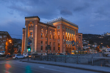 Fototapeta na wymiar Sarajevo City Hall