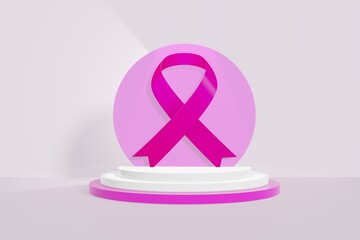 3d stands or podium of February 4 celebration of world cancer day