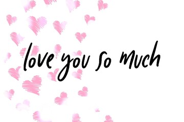  Valentine's day gift cart with love you so much text. Love related items. Home decoration printable.