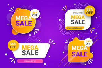 Sale banner set  label collection