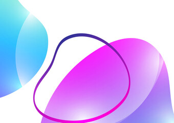 Dynamic colored shapes and lines. Gradient abstract banner with flowing shapes. Template for logo, flyer, presentation design. Vector