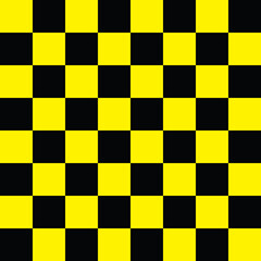 yellow black checkerboard. Stripe pattern used for attention and warning, created with square shapes. and for all kinds of print, fabric, book cover, surface and web use