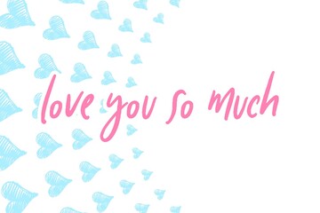  Valentine's day gift cart with love you so much text. Love related items. Home decoration printable.