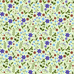 Flower meadow. Seamless vector pattern