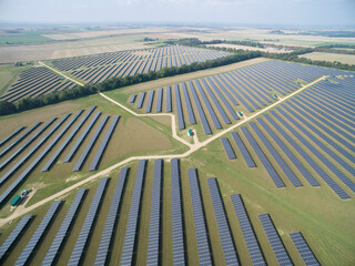 Solar Panel Installation and Farmland East Cambridgeshire England UK