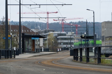 Tram Station Giessen Am Ring, Dübendorf, Zürich, Schweiz