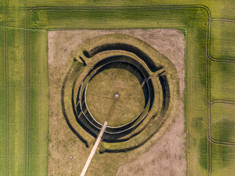 Aerial view of the Goseck circle in Germany