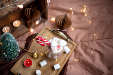 cocoa with marshmallows for christmas