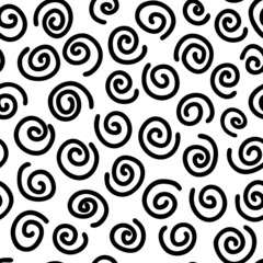 Naklejka premium Doodle hand drawn seamless pattern. Scribble sketch texture background