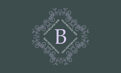 Design of an elegant monogram with the letter B for the design of a restaurant, boutique, emblem, jewelry, business.