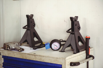 Locksmith's box with keys and tools for the repair of mechanical equipment