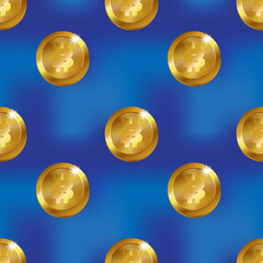 Crypto currency and Bitcoin logo. Use it for business and finance digital or print poster design.