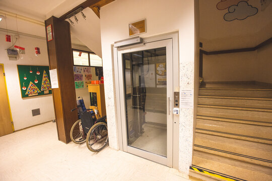 School lift or elevator for disabled children