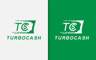 Fast Turbo Cash Logo Design Illustration.
