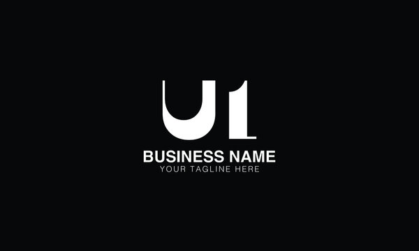 UL initials monogram letter text alphabet logo design