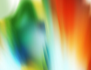 Colorful radial blur. Vector illustration. Blurry colored background with green, yellow, and red tones