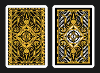 Obraz premium The reverse side of a playing card - back side reverse of playing cards pattern vector