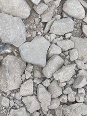 Grey stone heart