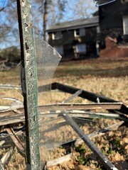 railroad track in forest