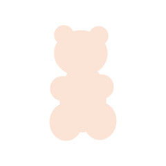 Vector simple bear on a white background