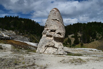 Face like Stone Formation at Yellowstone National Park