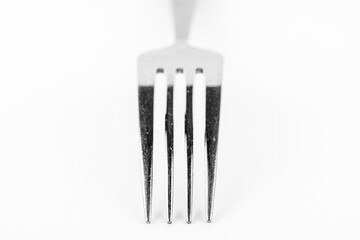 Gabel Spitzen Close Up in Schwarzweiß