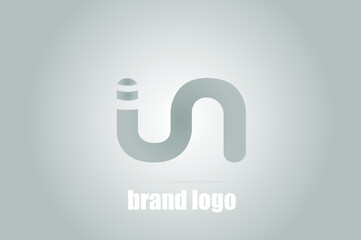 logo modern simple logo design with letters n and u