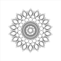 Mandala pattern Coloring book Art wallpaper design, tile pattern, greeting card, sticker, lace and tattoo. decoration for interior design. Vector ethnic oriental circle ornament. white background