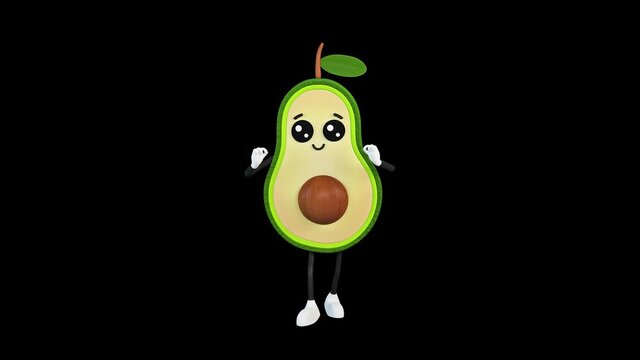 Avocado dancing an ice baby dance