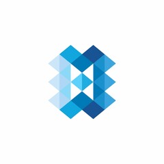 Vector Origami Logo icon. Colorful Abstract Design template element logo icon