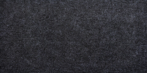 Fototapeta na wymiar black felt texture macro, simple dark wool background