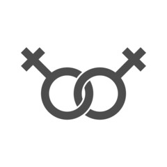 Heterosexual pair gender sign vector icon