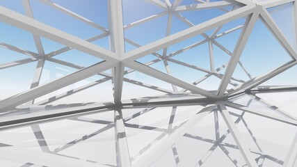 abstract background architectural construction lattice 3d rendering