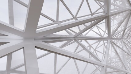 abstract architecture background construction lattice 3d rendering