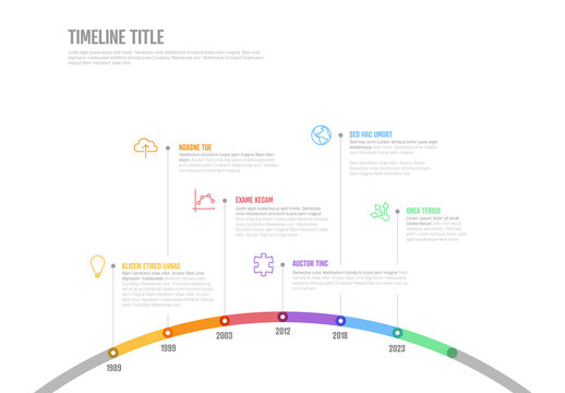Infographic Company Milestones Timeline Layout