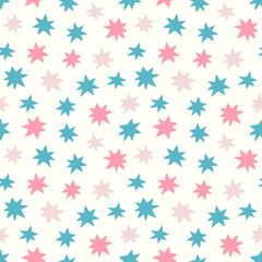 Star seamless pattern. Kid decoration. Vector illustration.