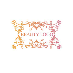 beauty logo on white background