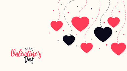 Happy Valentine Design Banner. Vector Illustrations